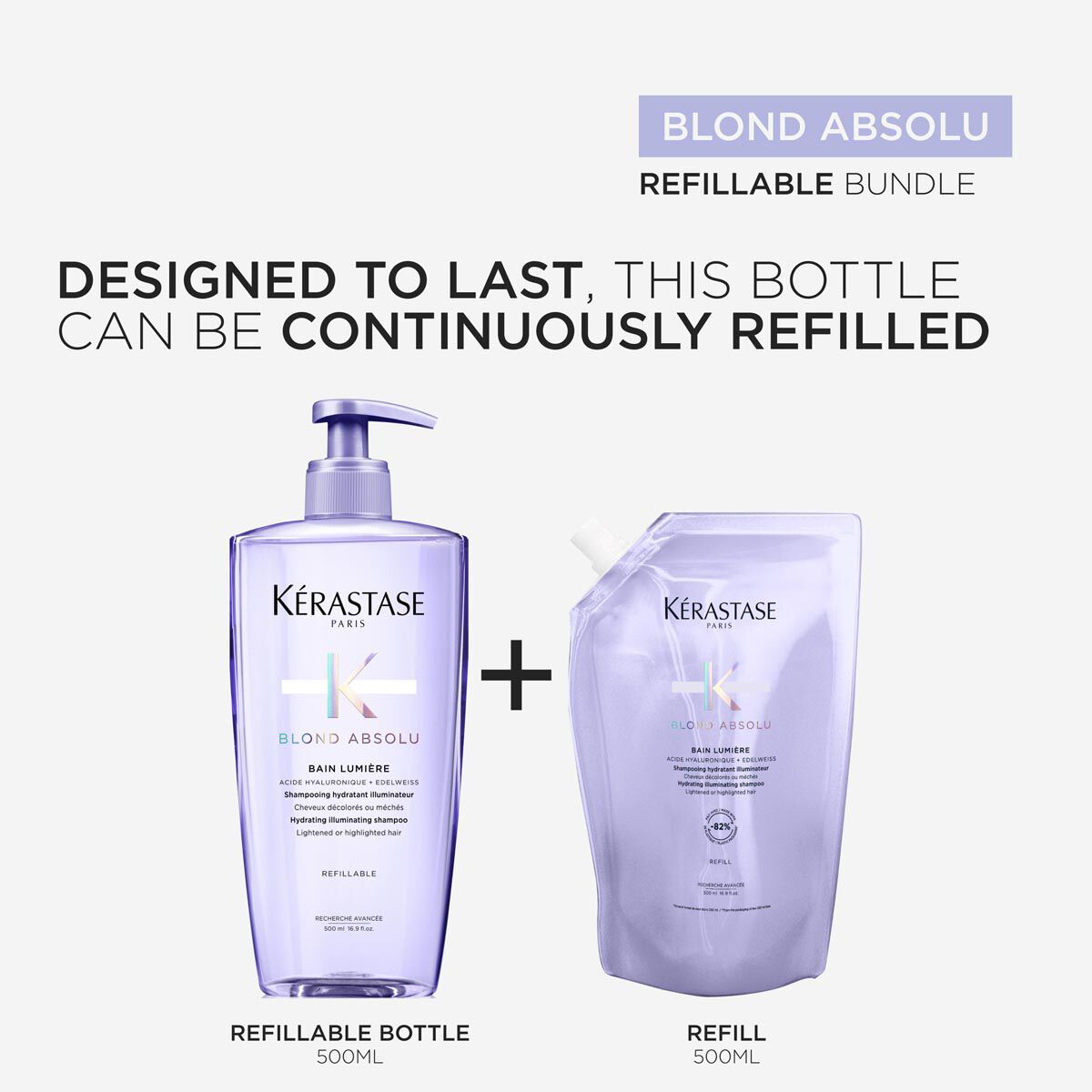 KERASTASE BLOND ABSOLU BAIN LUMIERE SHAMPOO FOR LIGHTENED AND HIGHLIGHTED HAIR BUNDLE