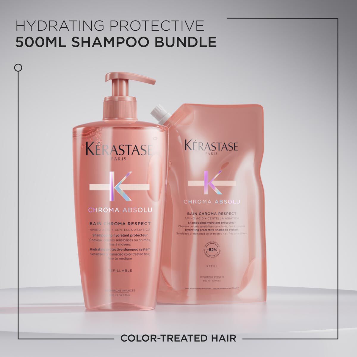 Kérastase Chroma Absolu シャンプーとコンディショナー バンリッシュ クロマプロテクト - クロマアブソリュ - カラーケア