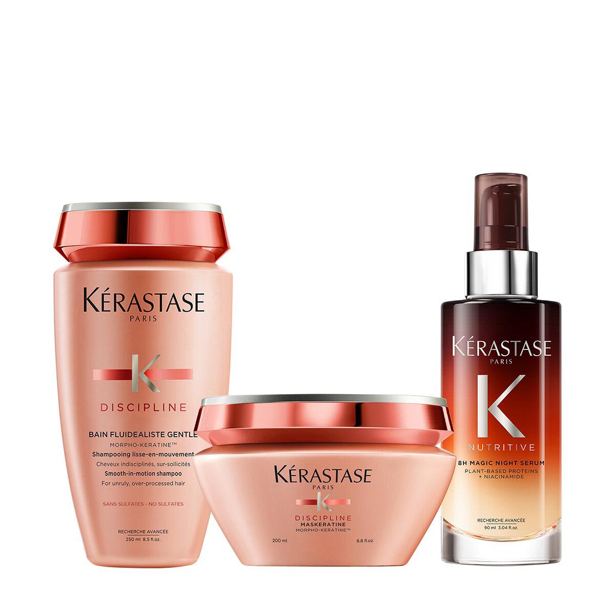 Discipline Anti-Frizz Deep Treatment Hair Care Set, for thick hair