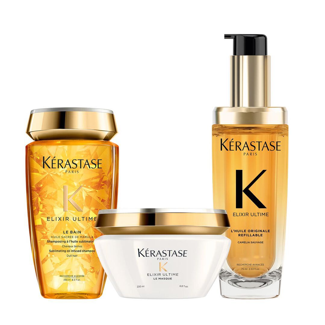 Elixir Ultime set for shine, for medium to thick hair