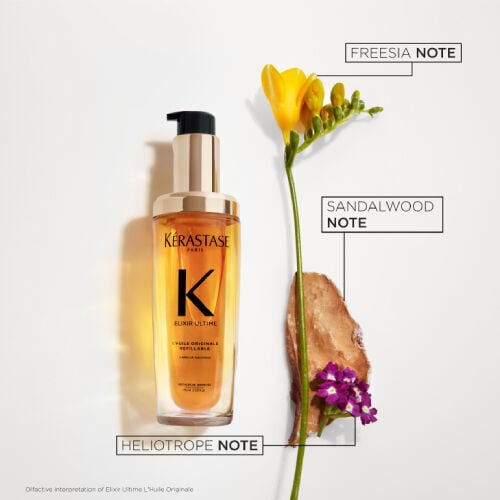 عطر آسر يمزج بين عبير الفريزيا الرقيق، ودفء خشب الصندل، وسحر الهليوتروب الفاتن.